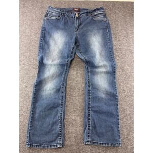 Angels Womens Bootcut Jeans Size 16 Medium Wash Rhinestone Flap Pocket Denim‎